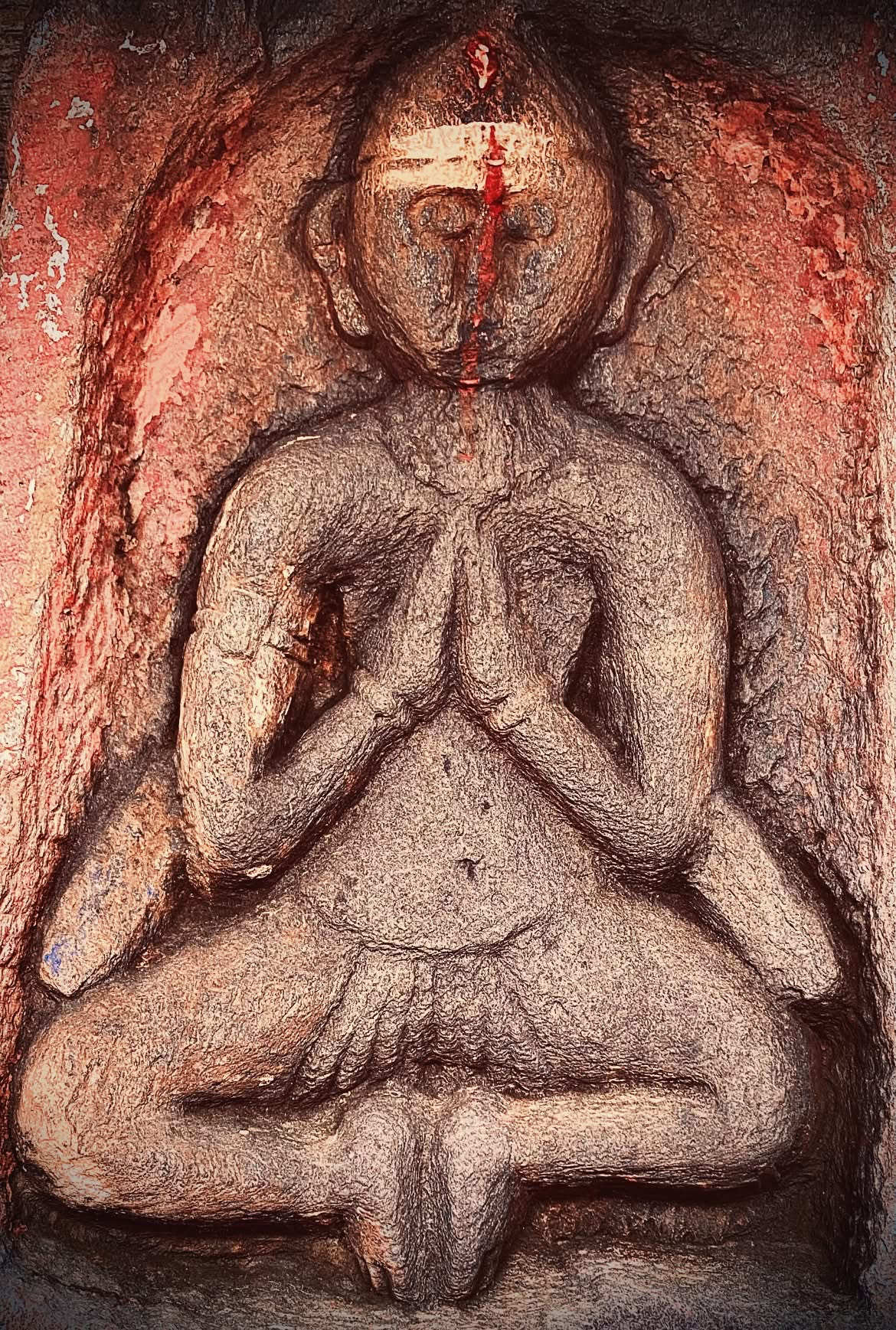 Ancient meditating figure